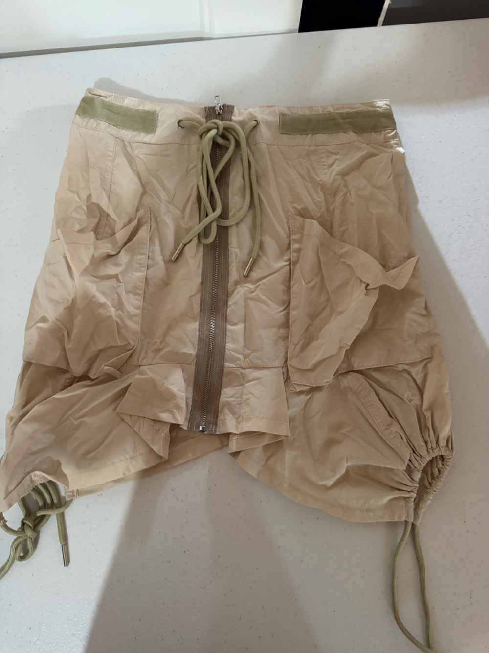 Lightweight Beige Zip-Up Jacket